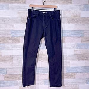 OLD NAVY Built In Flex Skinny Jeans Black Stretch Denim Mens 33x30